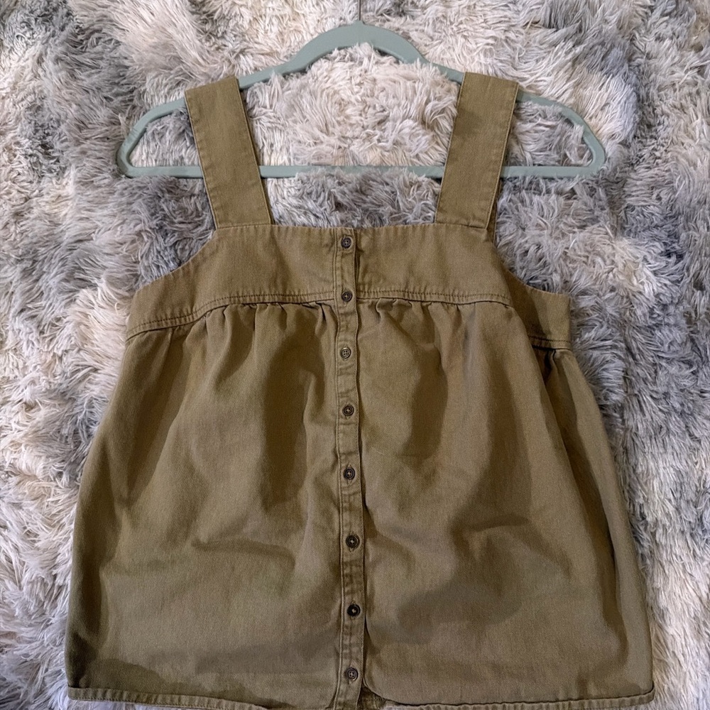 Old Navy Olive Utility Button Front Tank | XS